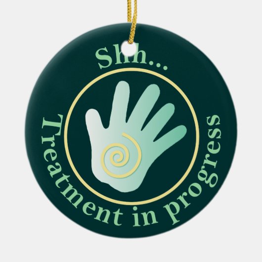 トリートメント部屋のドア・ハンガー セラミックオーナメント (正面)