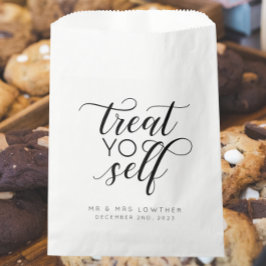 トリートヨーセルフカリグラフィースタイル結婚式の引き出物バッグ フェイバーバッグ