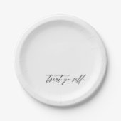 トリートヨーセルフデザートプレート ペーパープレート (正面)