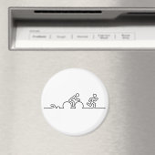 トリートロン。Zwemmen, wielrennen en en hardlopen. マグネット (インサイチュ (食洗機))