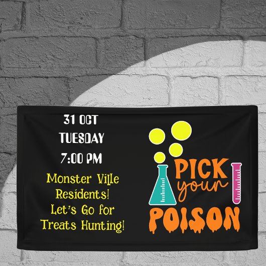 トリート狩りハロウィーンコミュニティファミリー 横断幕