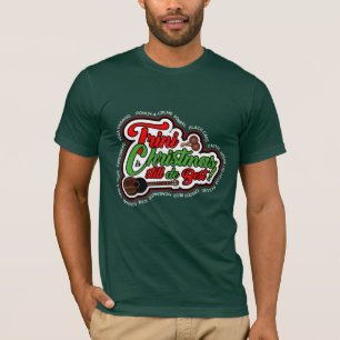 トリーニ・クリスマスは最高のまだ地図とクアトロがある Tシャツ