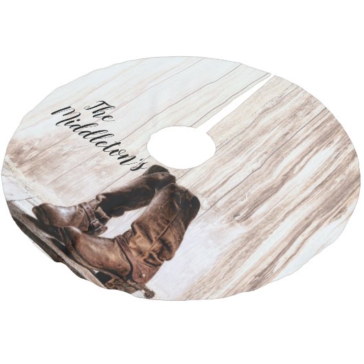 トリーパーソナライズされたスカートは田舎風のブーツ ブラッシュドポリエステルツリースカート (アングル)