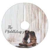 トリーパーソナライズされたスカートは田舎風のブーツ ブラッシュドポリエステルツリースカート (正面)