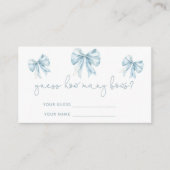 トリーブーフランスのルいくつ弓ベビーシャワーゲーム エンクロージャーカード (正面)