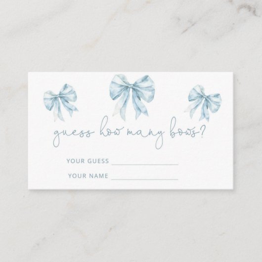 トリーブーフランスのルいくつ弓ベビーシャワーゲーム エンクロージャーカード (正面)