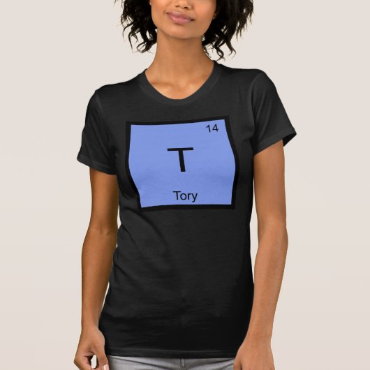 トリ名 化学元素 周期表 Tシャツ (正面)