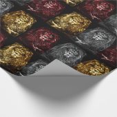 トリ威厳のあるオライオンズ模様 ラッピングペーパー (角)