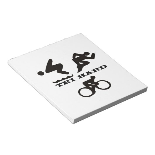 トリ懸命トライアスロンのギフトウェアとアクセサリー ノートパッド (アングル)