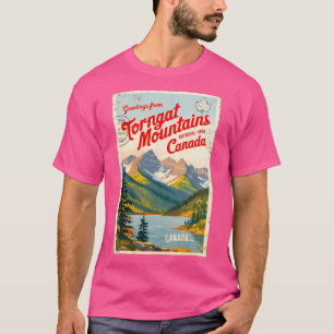 トルガットマウンテンズナショナルパークカナダポストカード Tシャツ