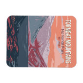 トルガットマウンテンズナショナルパークカナダヴィンテージ マグネット (横)