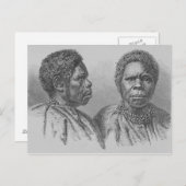 トルガニナ、最後のタスマニア人女性 ポストカード (正面/裏面)