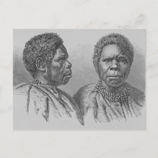 トルガニナ、最後のタスマニア人女性 ポストカード (正面)