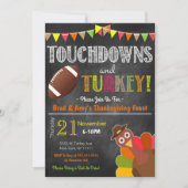 トルキーとタッチダウン フレンズギビングパーティー招待状 招待状 (正面)