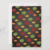 トルキーの小さい秋の感謝祭1歳の誕生日 サンキューカード (裏面)