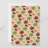 トルキーの小さい秋 感謝祭 1歳の誕生日 サンキューカード (裏面)