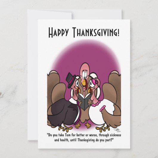 トルキーの結婚ホリデーカード シーズンカード (正面)