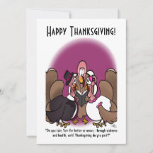 トルキーの結婚ホリデー フラット カード