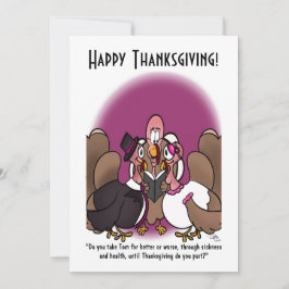 トルキーの結婚ホリデー フラット カード