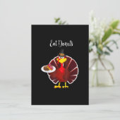 トルキー食べるドーナツ面白いメキシカンソンブレロ感謝祭 招待状 (スタンド正面)