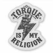 トルクこそ我が信仰 バイカーステッカー シール (正面)