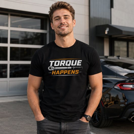 トルクは起こる 面白いメカニックTシャツ Tシャツ