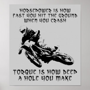 トルクホールダートバイクモトクロスポスターサイン面白グッズ ポスター