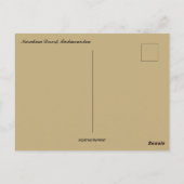 トルクメニスタンのカラカム砂漠 ポストカード (裏面)