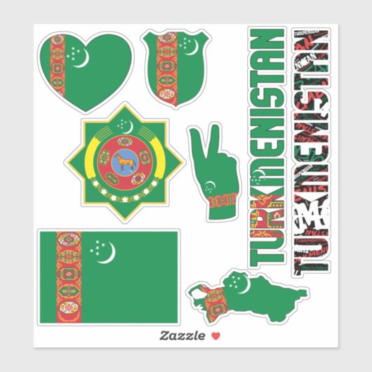 トルクメニスタンの国のシンボルを形作る シール (シート)