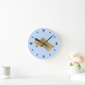 トルクメニスタンの地図の時計 ラウンド壁時計 (ホーム)