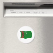 トルクメニスタンの旗マグネット マグネット (インサイチュ (食洗機))
