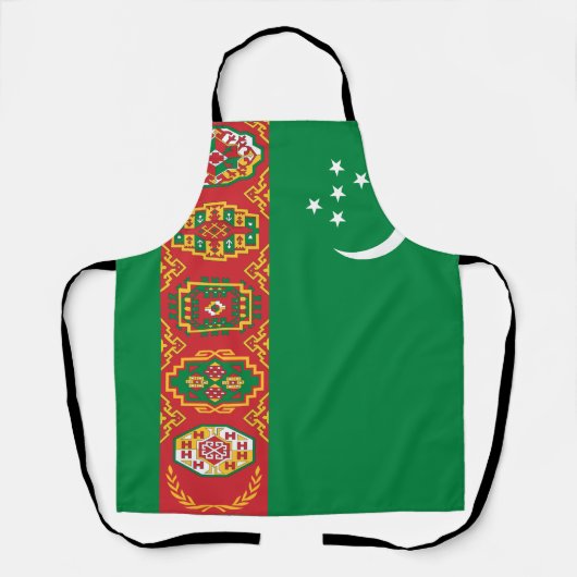 トルクメニスタンの旗 エプロン (正面)