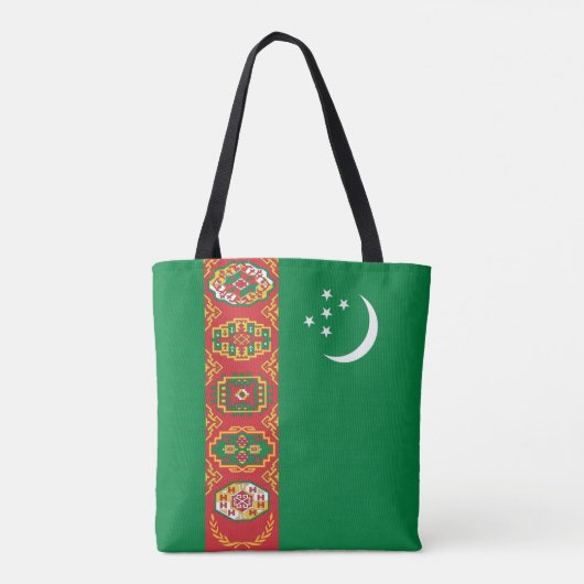 トルクメニスタンの旗 トートバッグ (裏面)