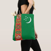 トルクメニスタンの旗 トートバッグ (クローズアップ)