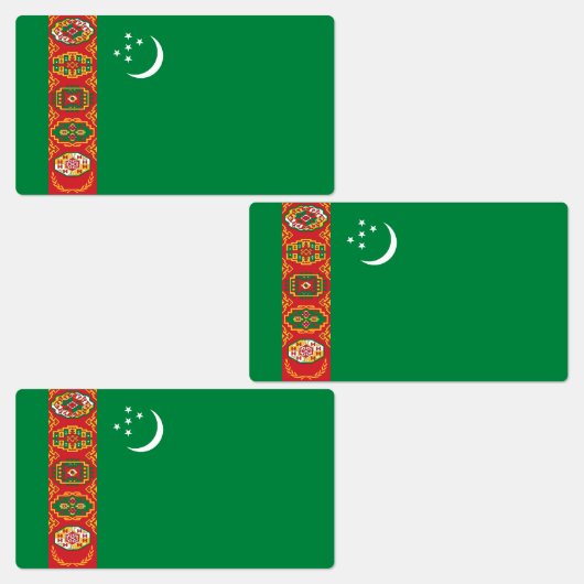 トルクメニスタンの旗 ラベル (グループ)