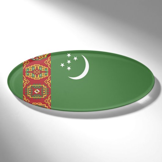トルクメニスタンの旗 名札 (正面)