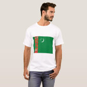 トルクメニスタンの旗 Tシャツ (正面フル)