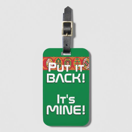 トルクメニスタン国おもしろい国旗 ラゲッジタグ (正面縦)