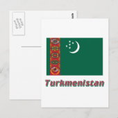 トルクメニスタン国旗の名前 ポストカード (正面/裏面)