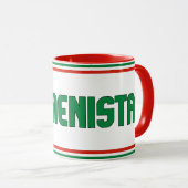 トルクメニスタン国旗の愛国的なコーヒー マグカップ (正面右)