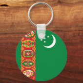 トルクメニスタン国旗 キーホルダー (正面)