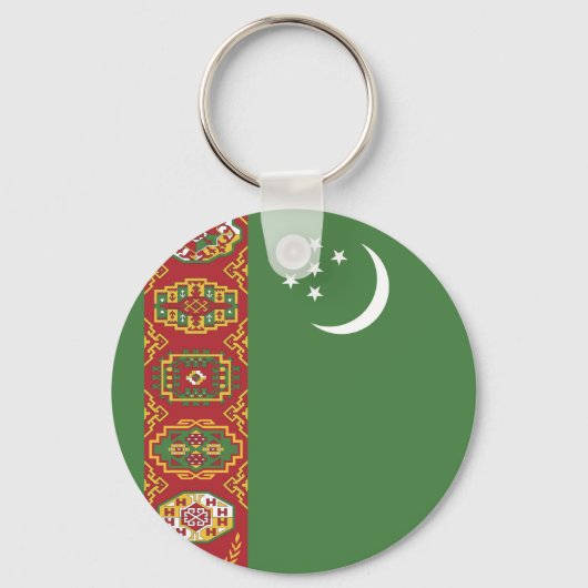 トルクメニスタン国旗 キーホルダー (正面)