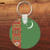 トルクメニスタン国旗 キーホルダー (裏面)