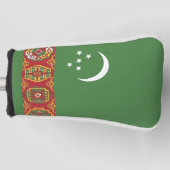 トルクメニスタン国旗 ゴルフヘッドカバー (正面)