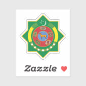 トルクメニスタン国旗 シール (シート)