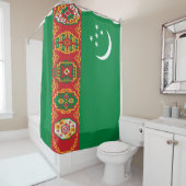トルクメニスタン国旗（トルクメニア） シャワーカーテン (インサイチュ)