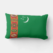トルクメニスタン国旗（トルクメニア） ランバークッション (裏面)