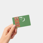 トルクメニスタン国旗 バッジ (手持ち)
