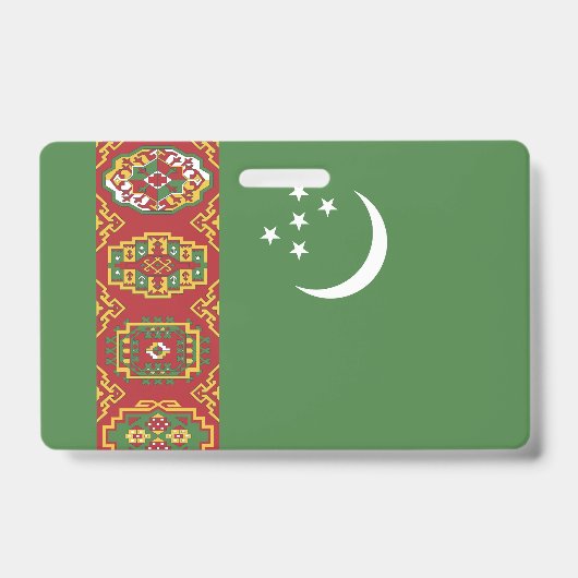 トルクメニスタン国旗 バッジ (正面)