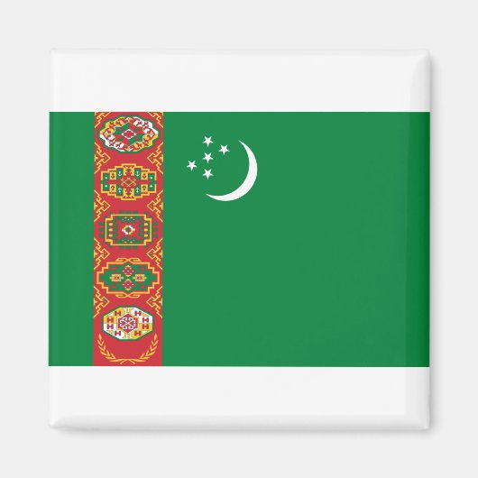 トルクメニスタン国旗 マグネット (正面)